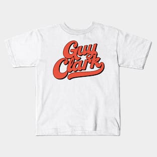 Guy Clark // Typography Kids T-Shirt